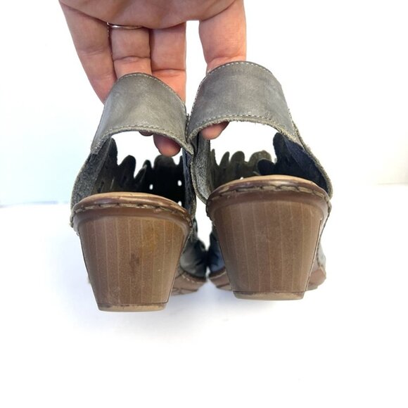 Rieker Sina Weave 78 Leather Woven SlingBack Shoes Sz 39 US 8-8.5 Anti Stress - Picture 7 of 9